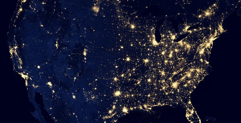 View of America's lights from space