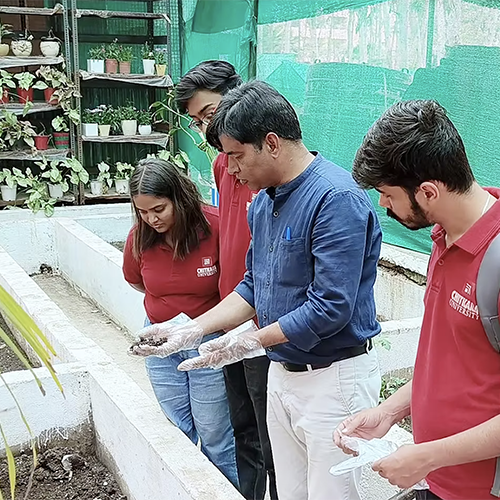 students in a climate class in india