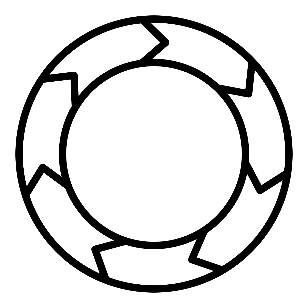 action abstract icon
