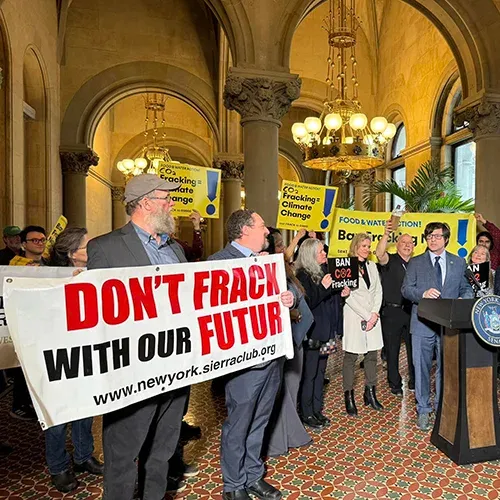fracking rally ft tim ginuee speaking