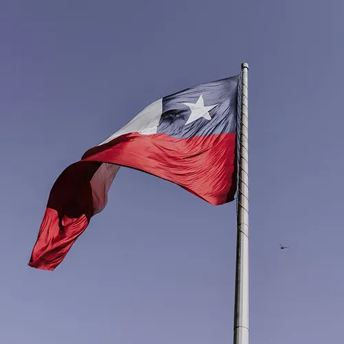 chilean flag waving against the sky