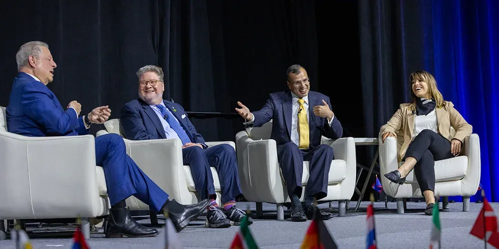 gallery of partners that joined us in parisal gore at press panel in new york