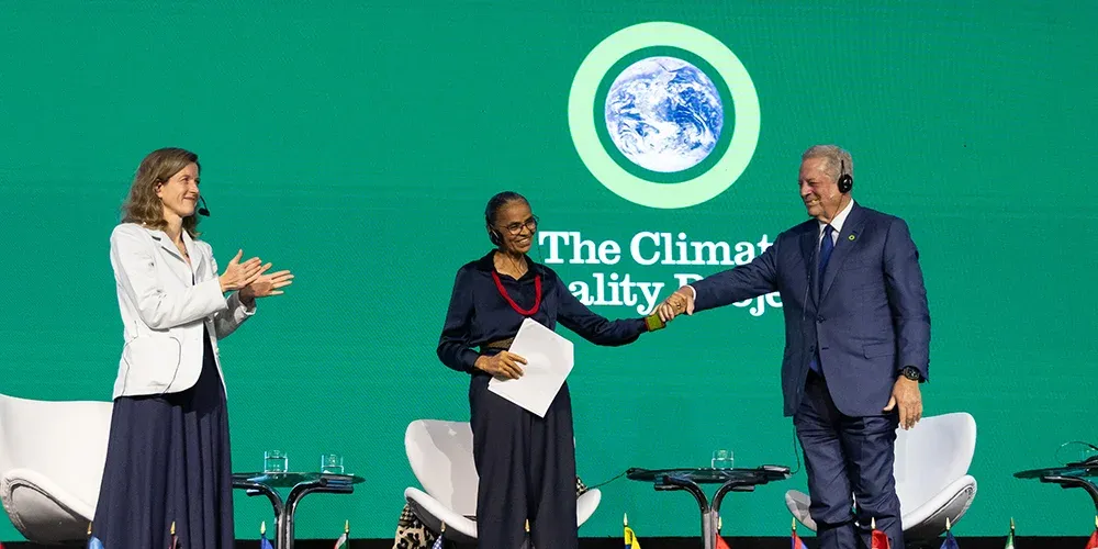 al gore introducing speaker in rio de janeiro