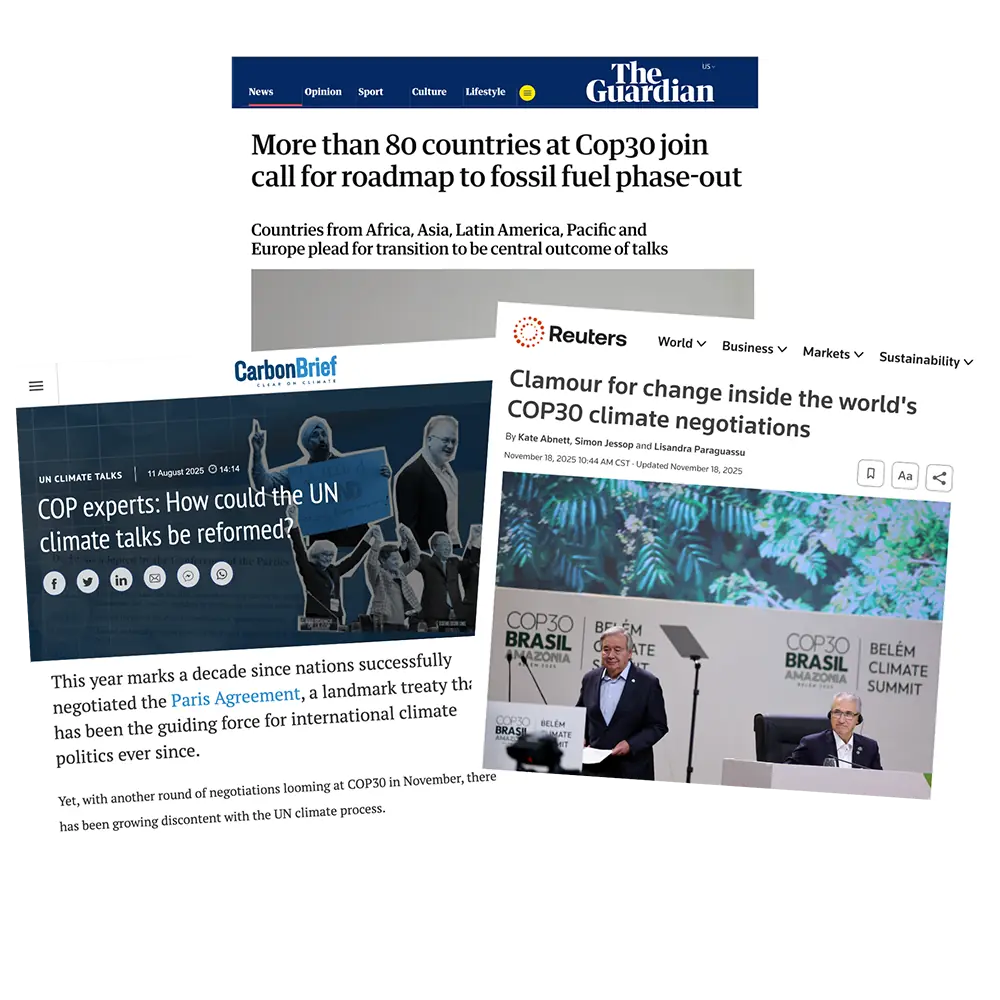 various newspaper headlines