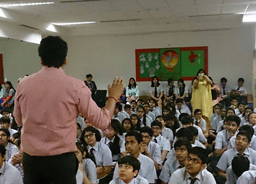 A group of citizen activists attending a presents presentation.
