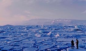 Explorers on arctic ice