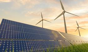 Windmills and solar panels