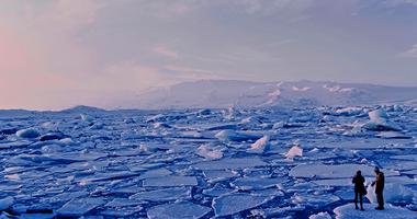 Explorers on arctic ice