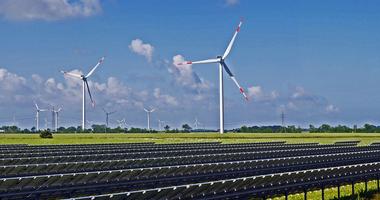 Turbines in a field