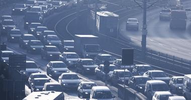 Cars stuck in traffic