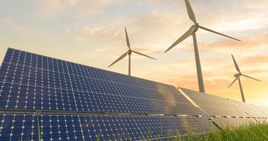 Windmills and solar panels