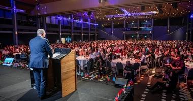 Al Gore speaking at a training