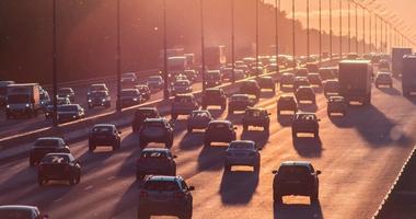 Car traffic on highway