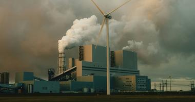turbine against factory