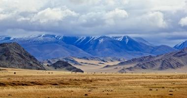 Mountains and plains in Mongolia