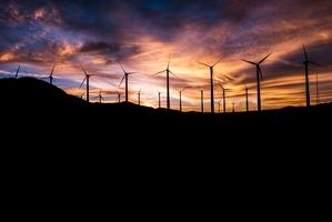 sunrise over turbine