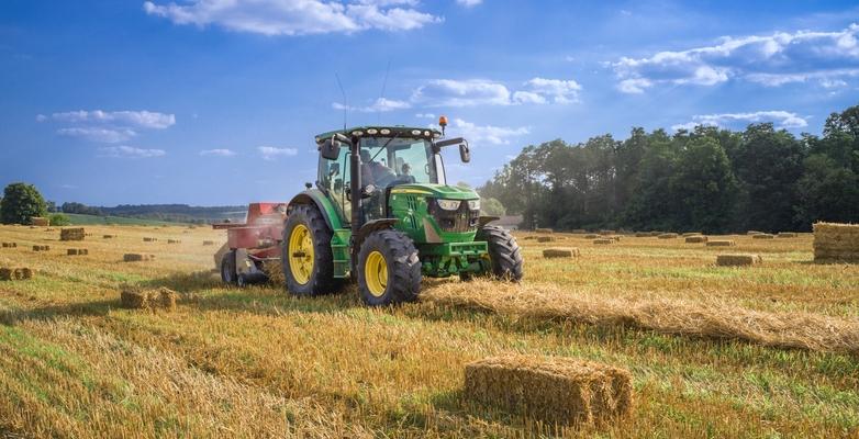 tractor plowing field
