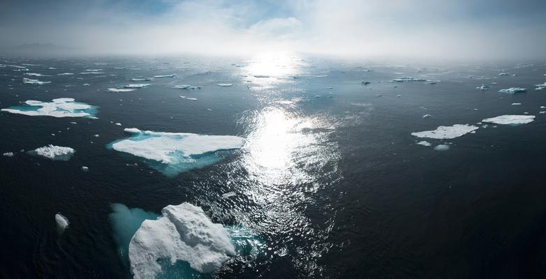 glacier in ocean