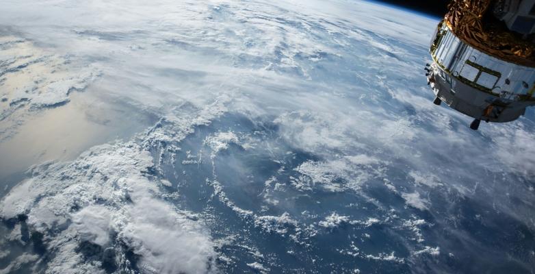 earth with satellite