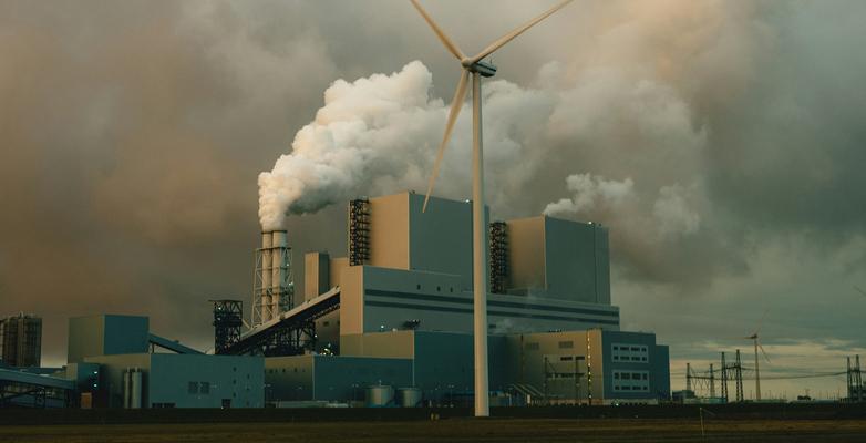 turbine against factory