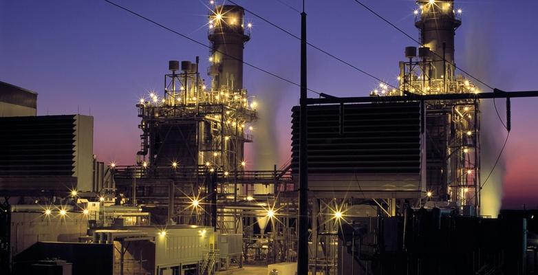 factory at night