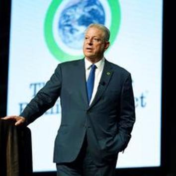 Al Gore speaking at a conference