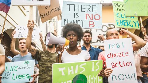 Protestors at a Rally
