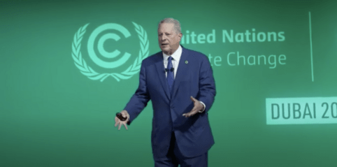 Al Gore speaking at COP 28