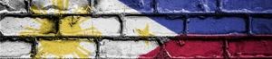 Philippines Flag painted on a Brick Wall