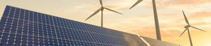 Windmills and solar panels